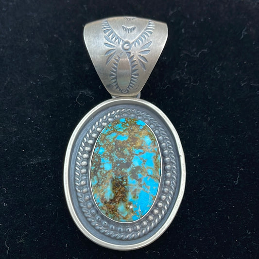 Kingman Web Turquoise Pendant