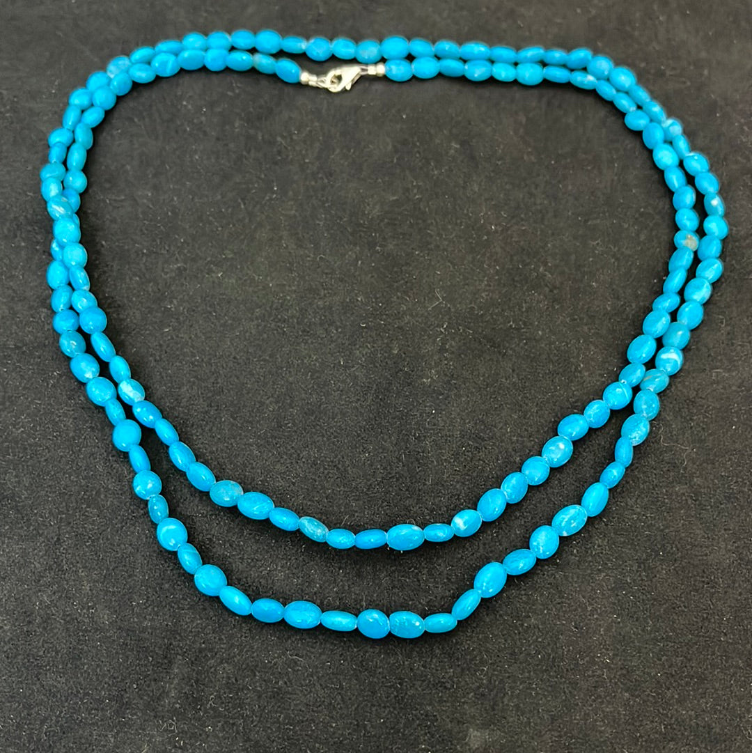 Natural Turquoise Bead 40" Necklace