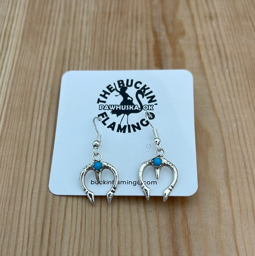 Sleeping Beauty Turquoise on Naja Hook Earrings