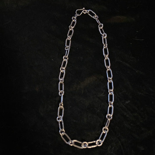 24" Heavy Sterling Silver Paperclip Chain