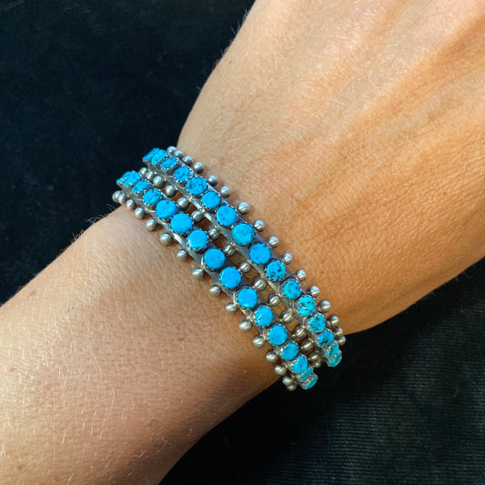 Native American made Sleeping Beauty Turquoise Bracelet