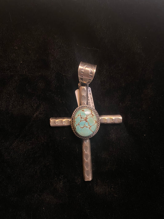 Golden Hills Turquoise Cross Pendant