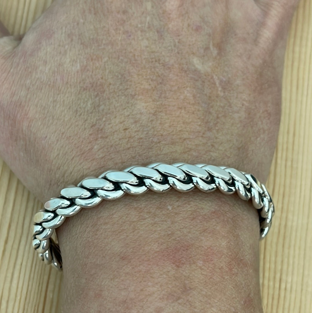 6-7” Heavy Silver Bracelet