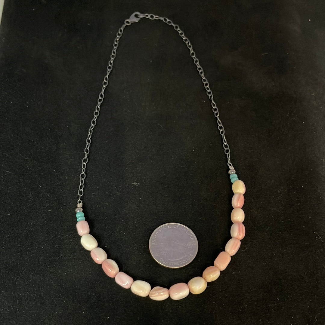 Cotton Candy (Pink Conch Shell) 17.5" Necklace