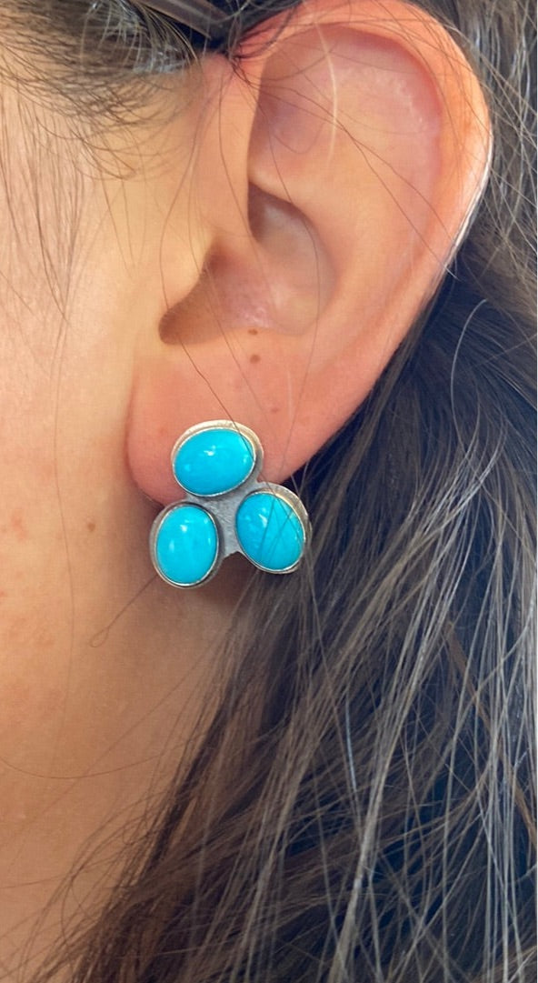 Sleeping Beauty Turquoise Post Earrings