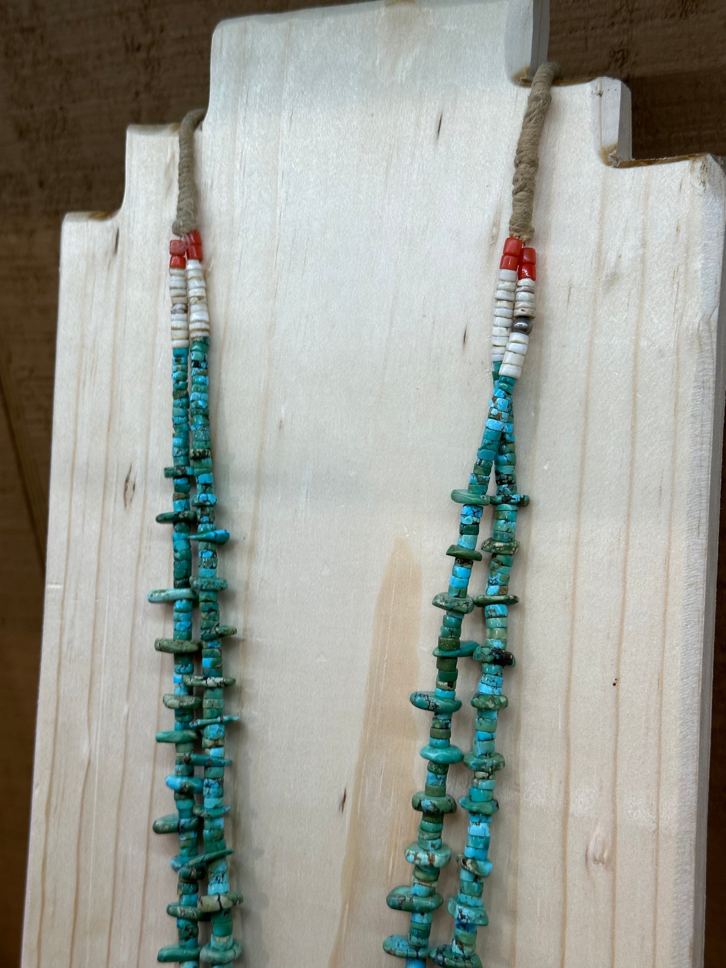 Vintage Number 8 Turquoise Santo Domingo Necklace with Jacla