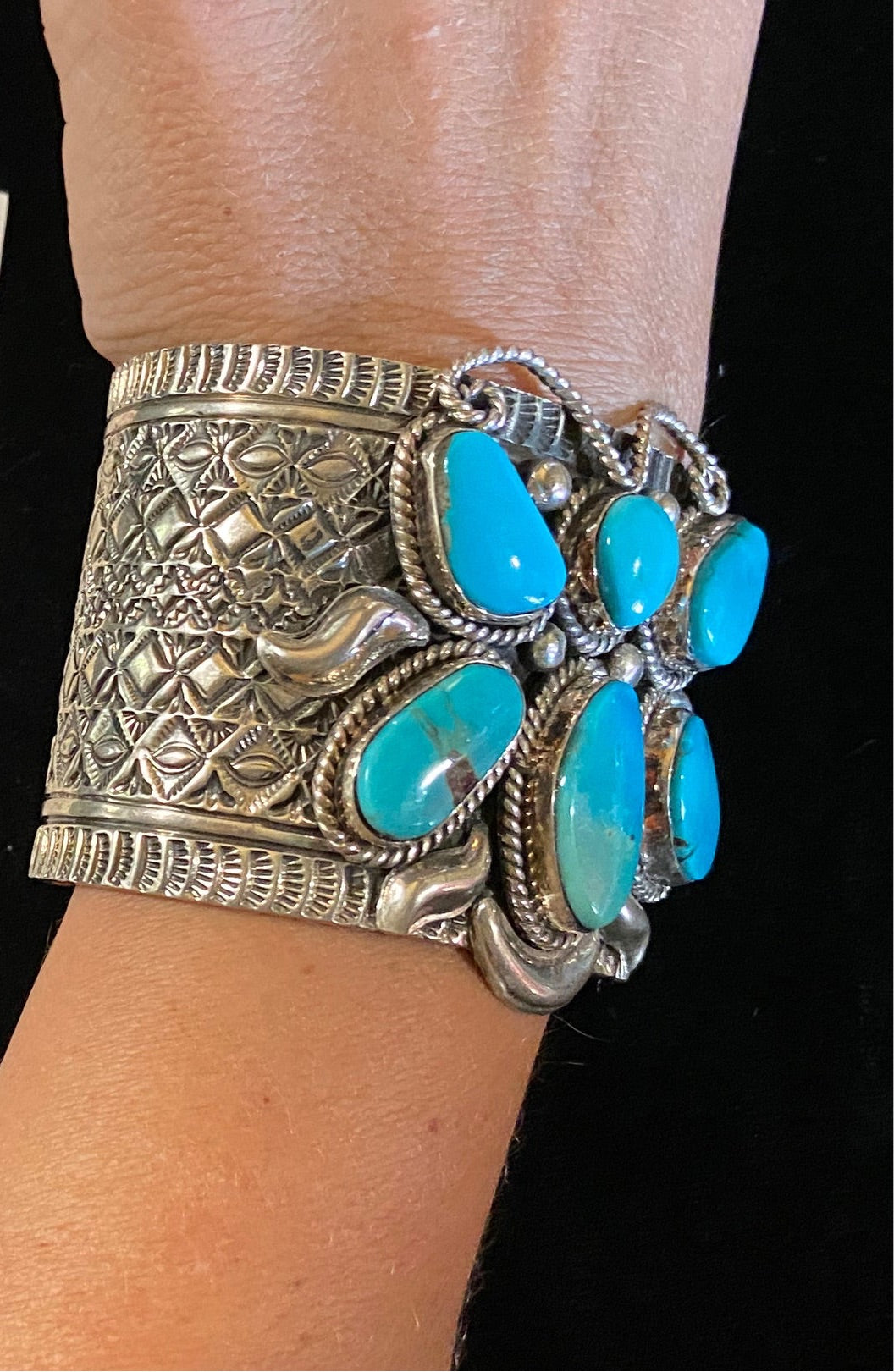 Kingman Turquoise Butterfly Bracelet