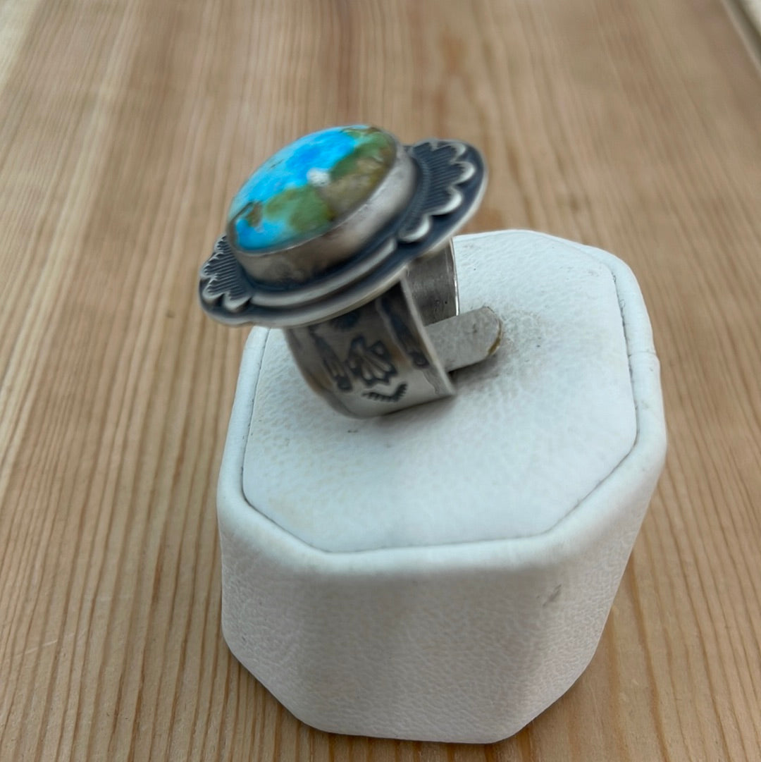 8.5 - Sonoran Gold Turquoise Round Ring