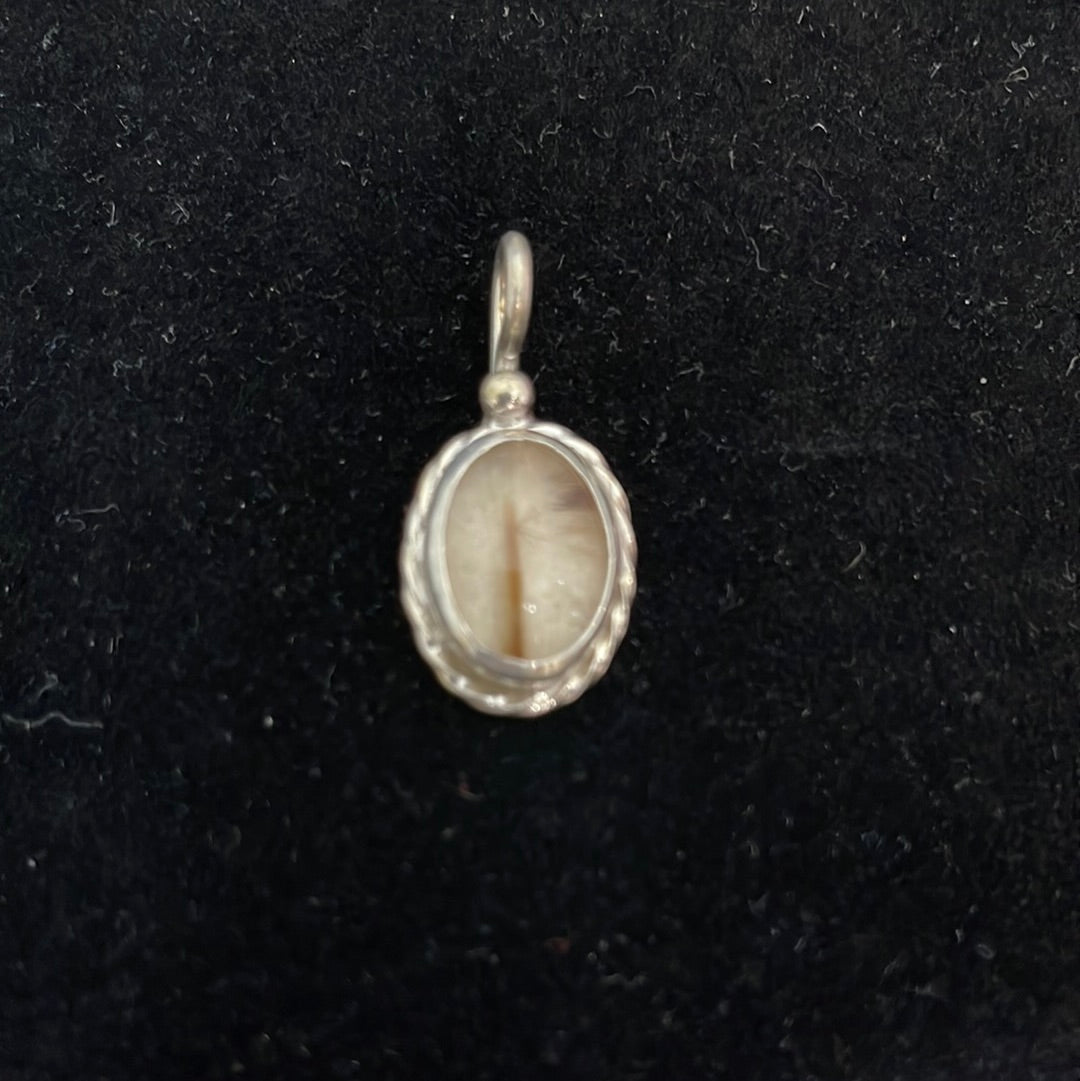 Vintage Rutilated Quartz Shepherd Hook Pendant