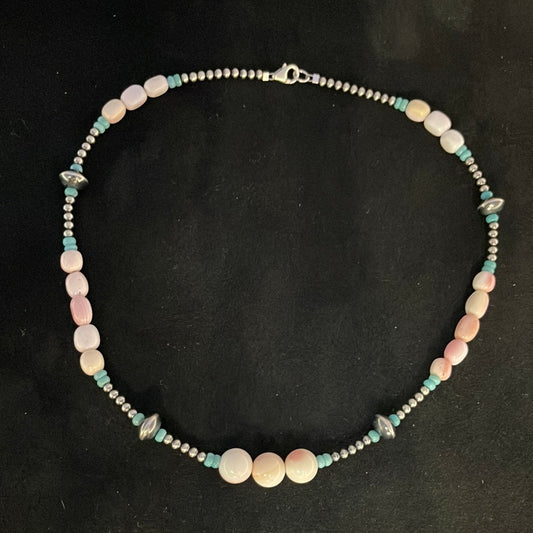 Cotton Candy (Pink Conch Shell) 17"Necklace
