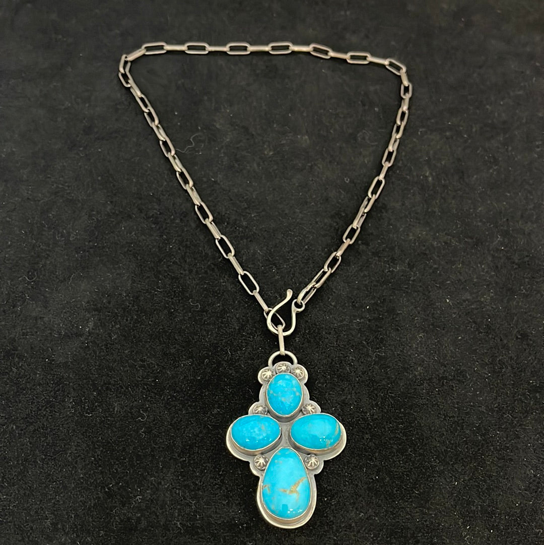 Kingman Turquoise Lariat Style 20" Necklace