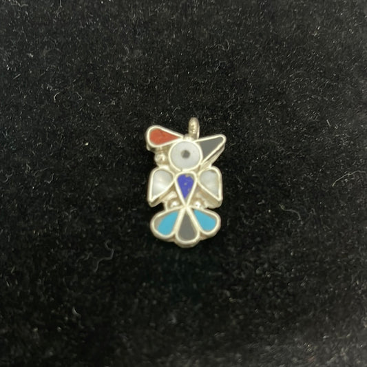 Lapis, Mother of Pearl, Black Jet, and Sleeping Beauty Turquoise Inlay Pendant