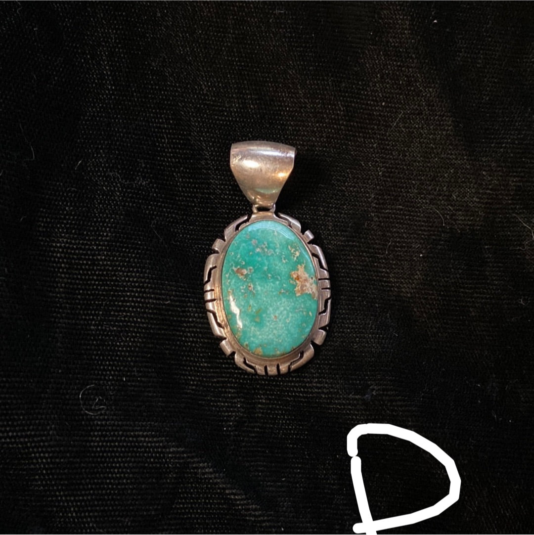 Native American Made Turquoise Pendant