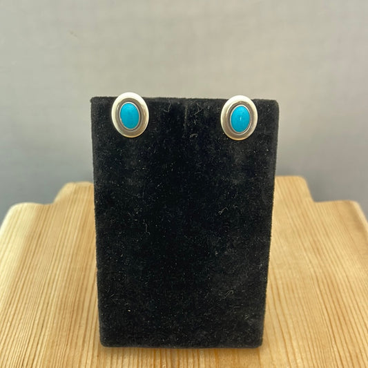 Kingman Turquoise Post Earrings