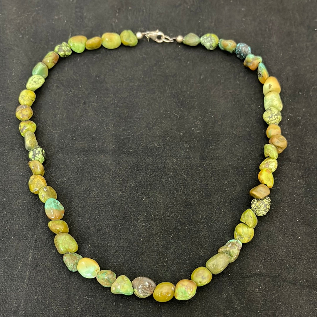 18” Chunk Sonoran Gold Turquoise Necklace