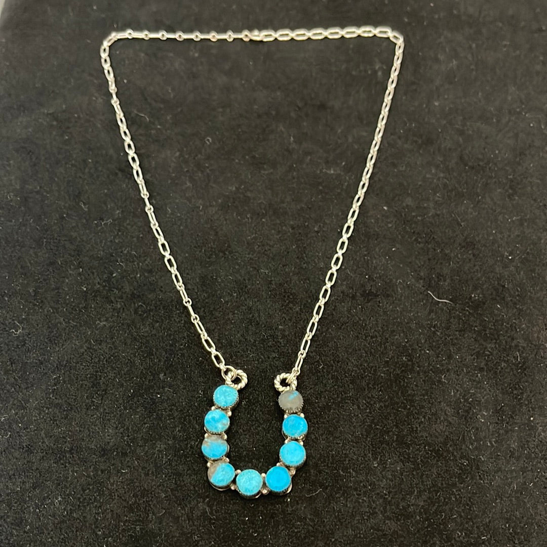 Turquoise Horseshoe 18” Necklace