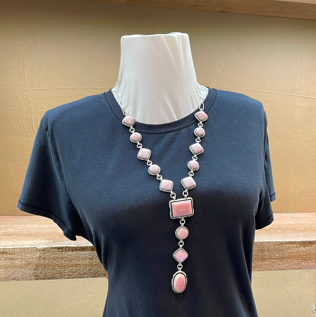 Pink Conch 24” Lariat Necklace