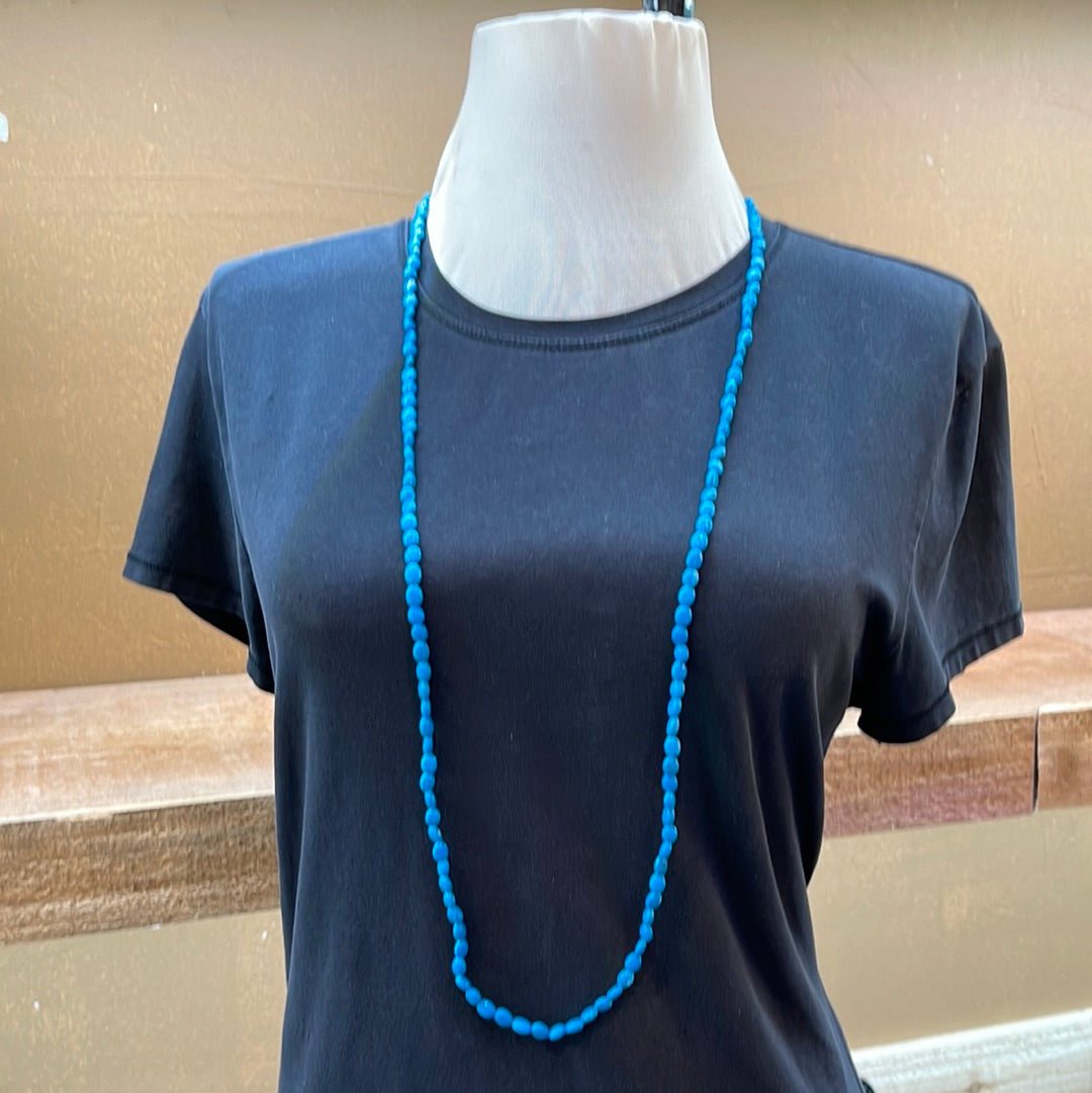 Natural Turquoise Bead 40" Necklace