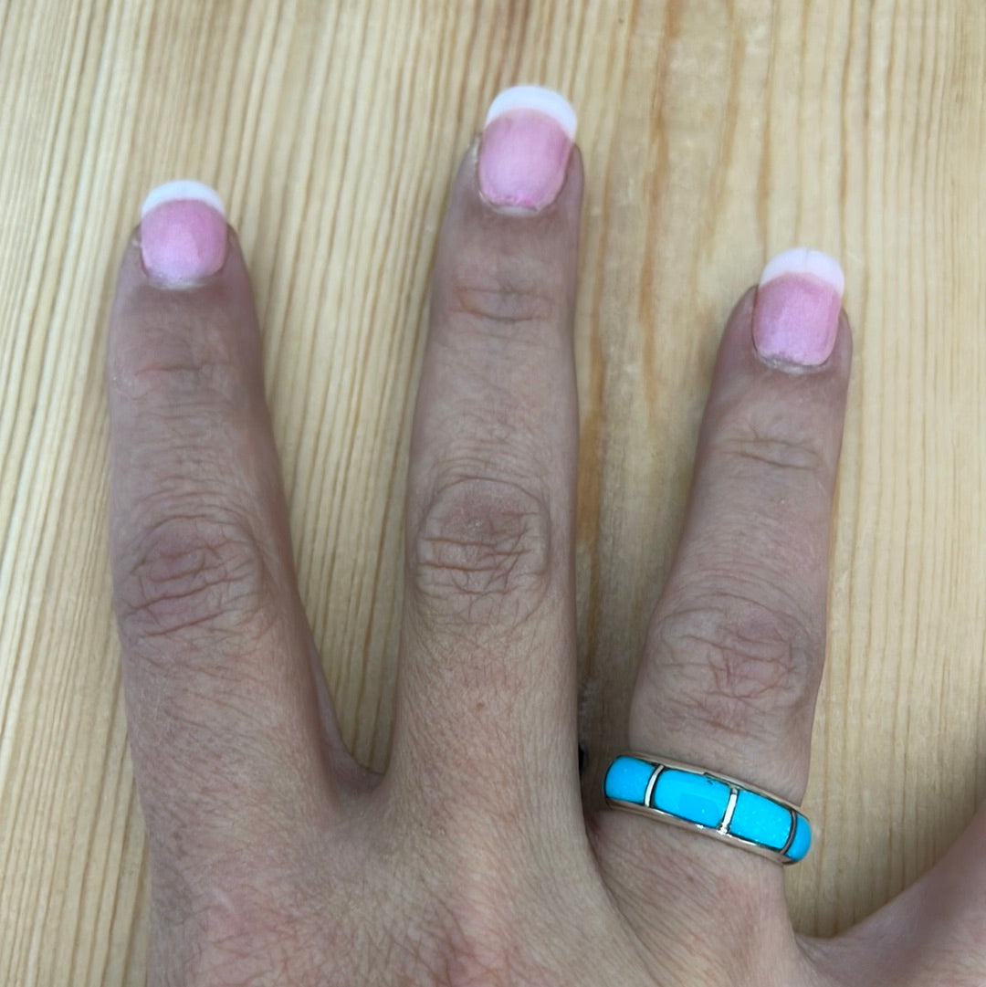 Sleeping Beauty Turquoise Inlay Ring