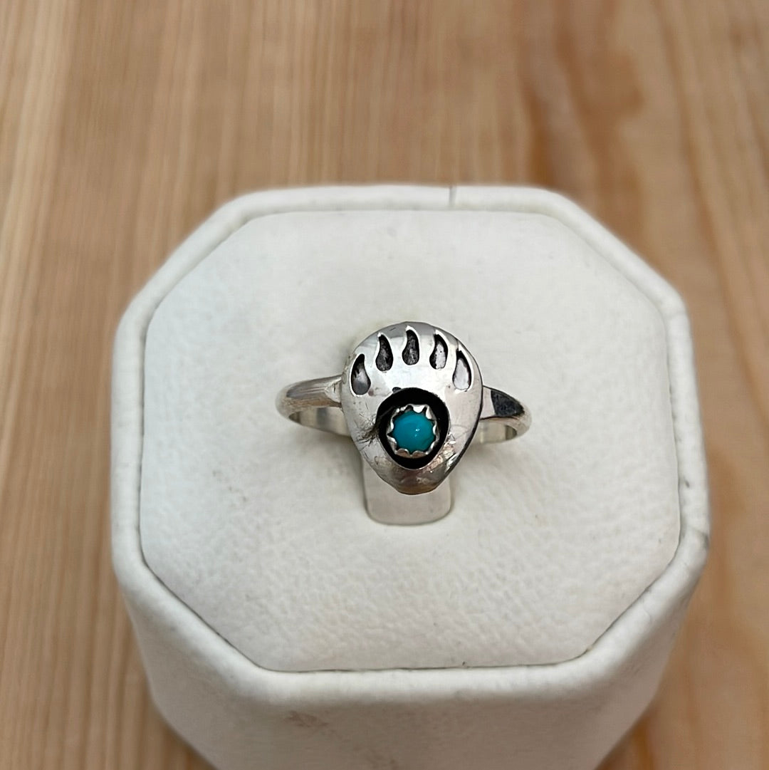 Bear Paw Turquoise Ring