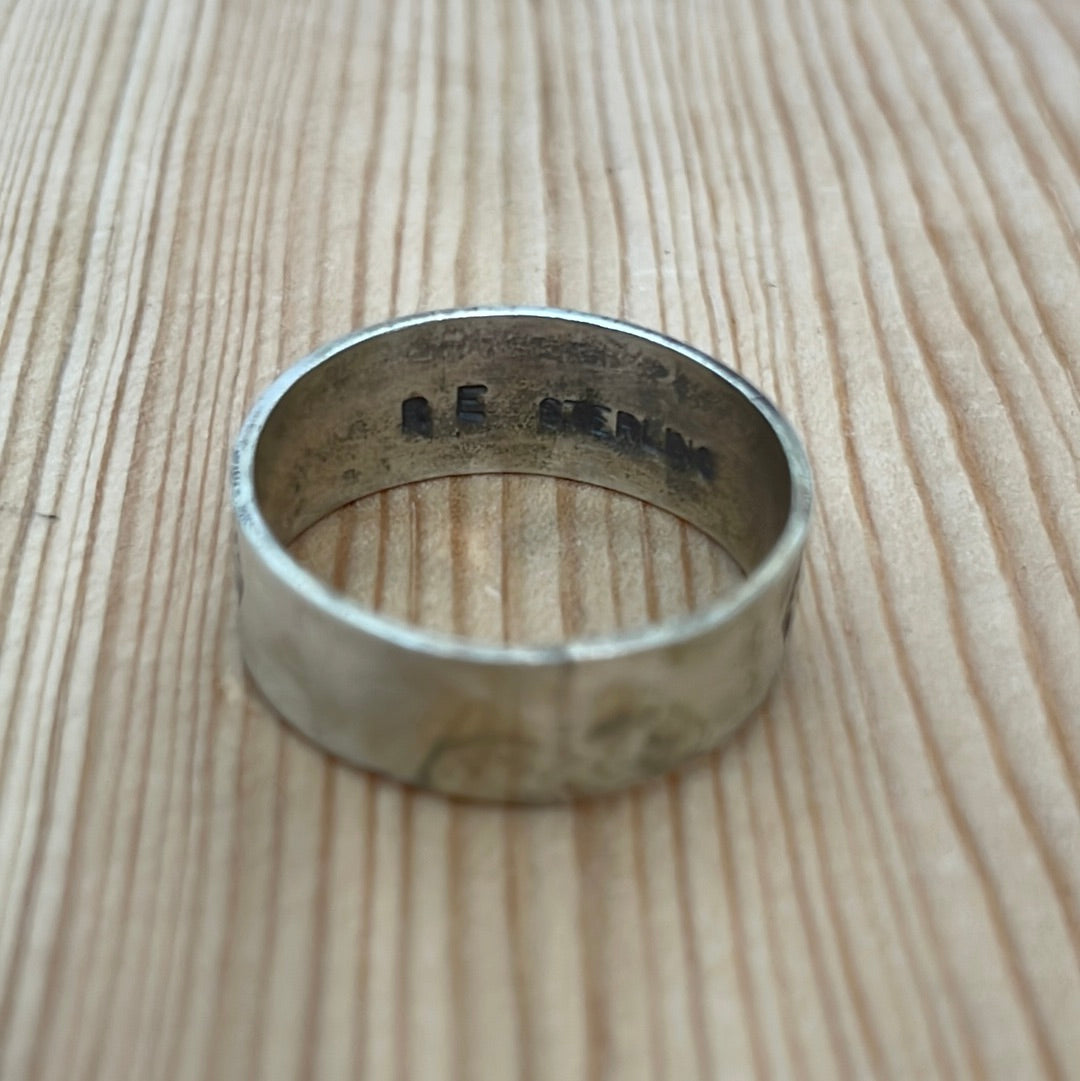 Size 14.5 - “Sun & Mount 2” Stamped Band Ring