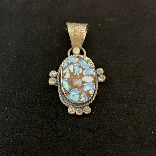 Golden Hills Mosaic Turquoise pendant