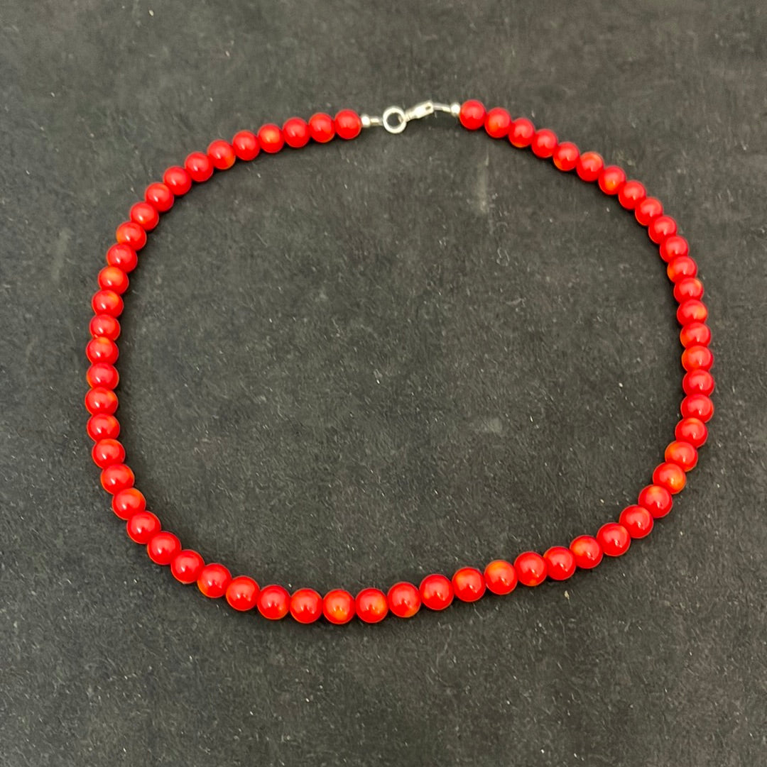 7mm Coral 18" Necklace