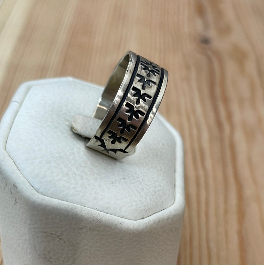 Size 11.5 - "Burst” Stamped Band Ring