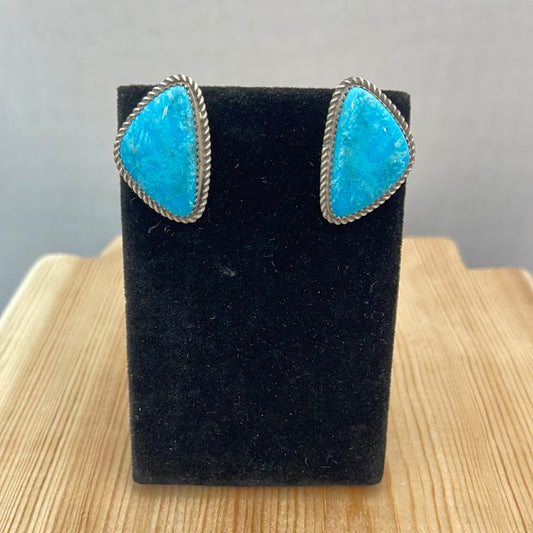 Kingman Turquoise Post Earrings