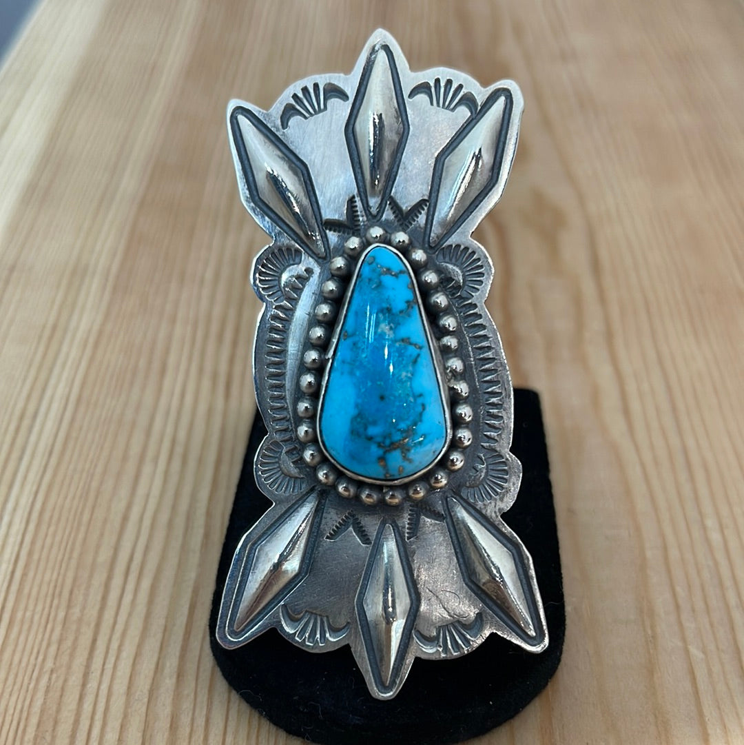 Adjustable Sonoran Rose Turquoise Ring
