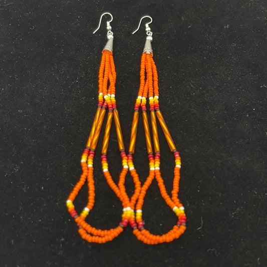 Seed and Bar Beads on Hook Earrings