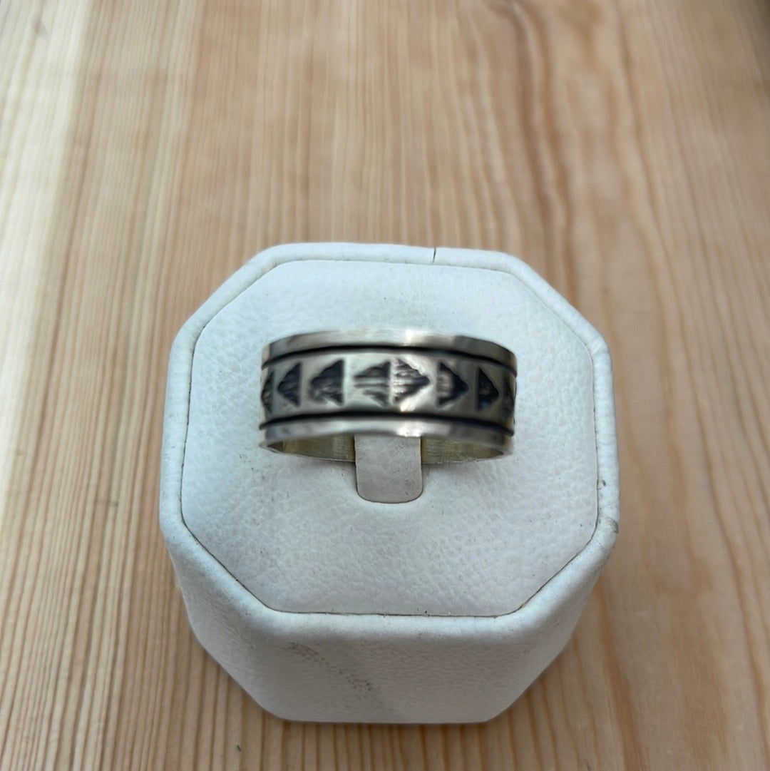“Triangle” Stamped Band Ring