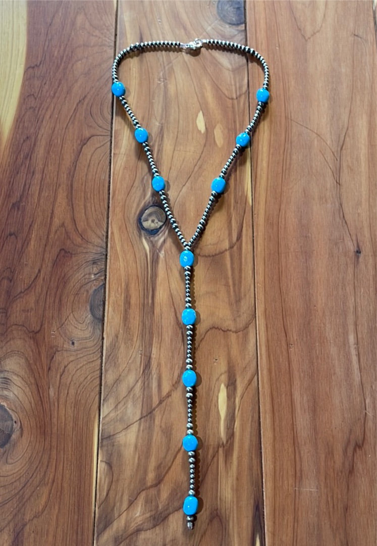 Natural Sleeping Beauty Turquoise 16” Lariat