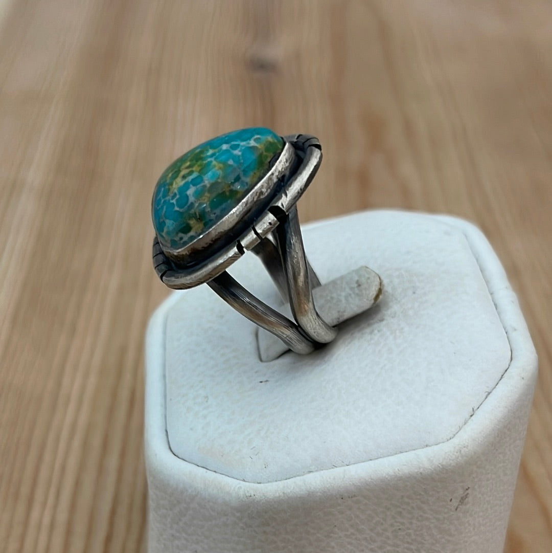 6.5 - Sonoran Rose Turquoise Triangle Ring