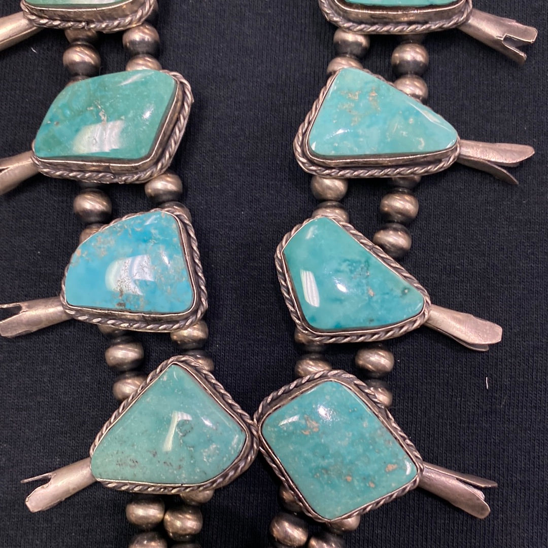 Native American Made Whitewater Turquoise by Gilbert Nez