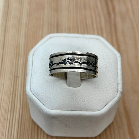 Size 12 - "Sunny” Stamped Band Ring