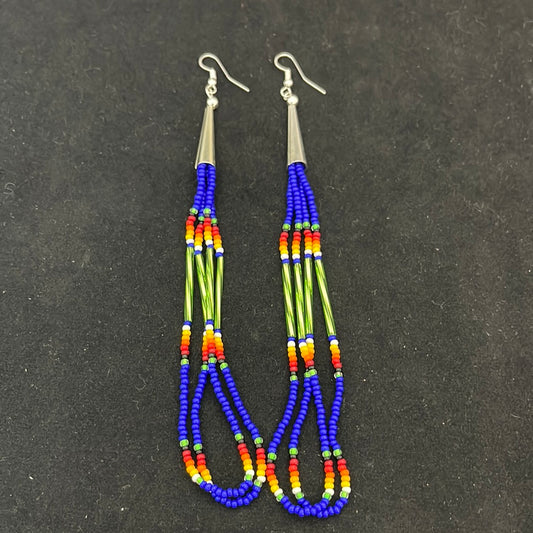 Seed and Bar Beads on Hook Earrings