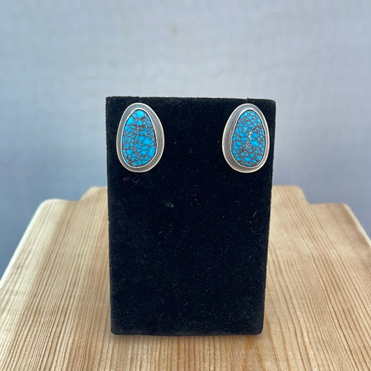 Egyptian Turquoise Teardrop Post Earrings