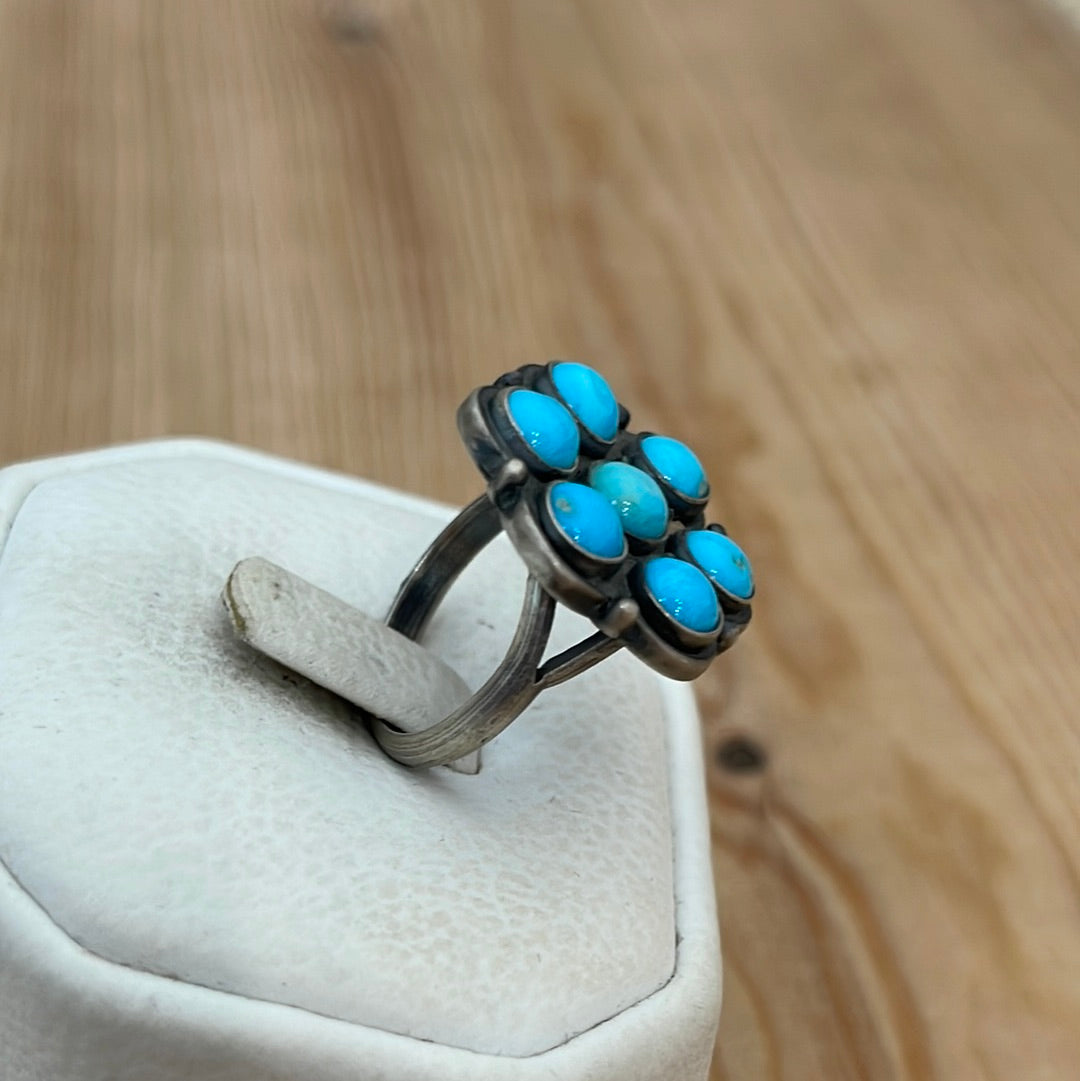 6.0 - Sleeping Beauty Turquoise Cluster Ring