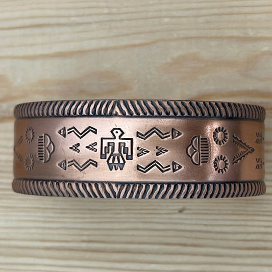 Copper Stamped Cuff Bracelet