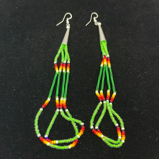 Seed and Bar Beads on Hook Earrings