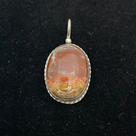 Vintage Agate Shepherd Hook Pendant