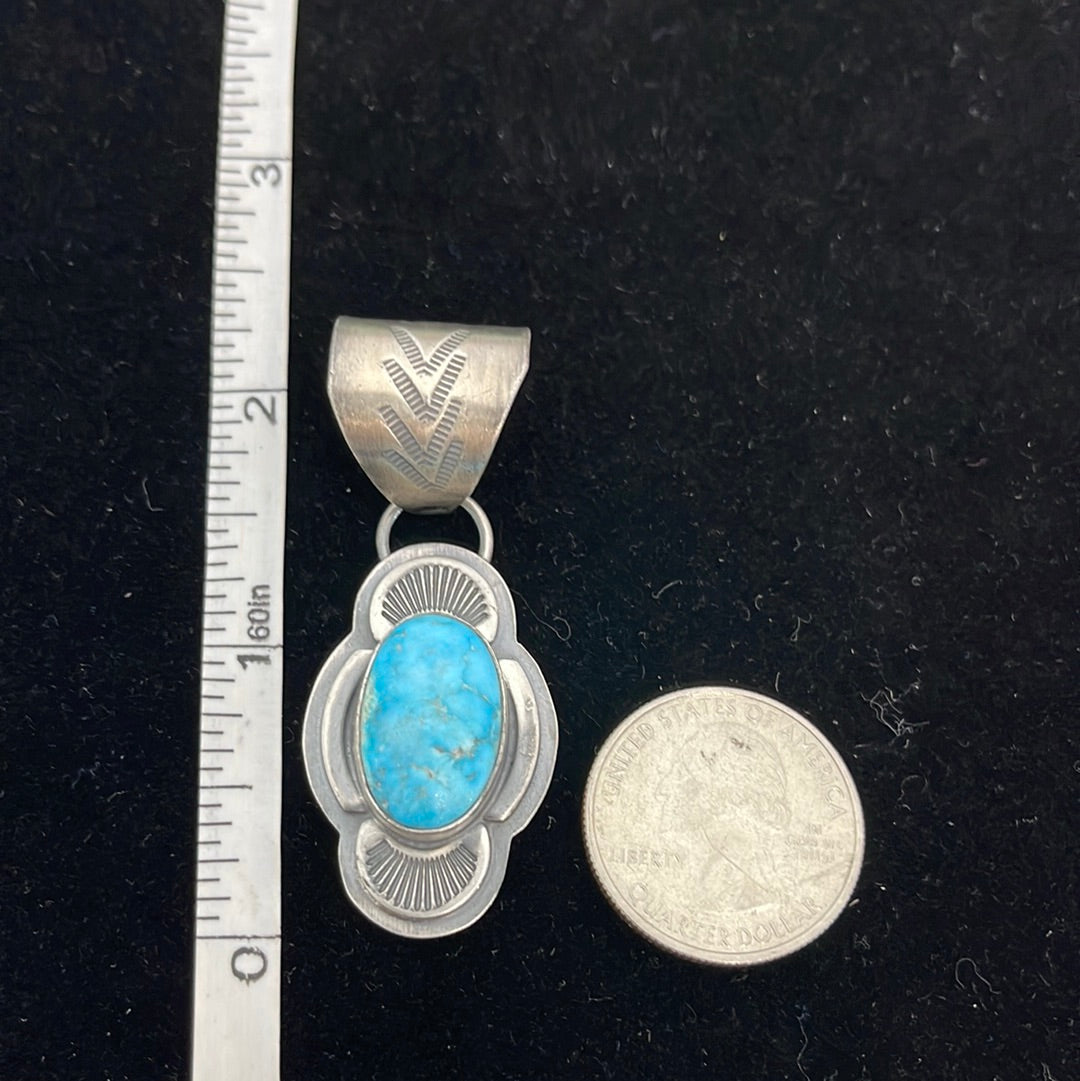 Sonoran Rose Turquoise Pendant