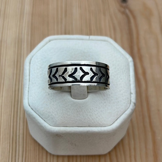 Size 13 - "Flying Bird" Stamped Band Ring