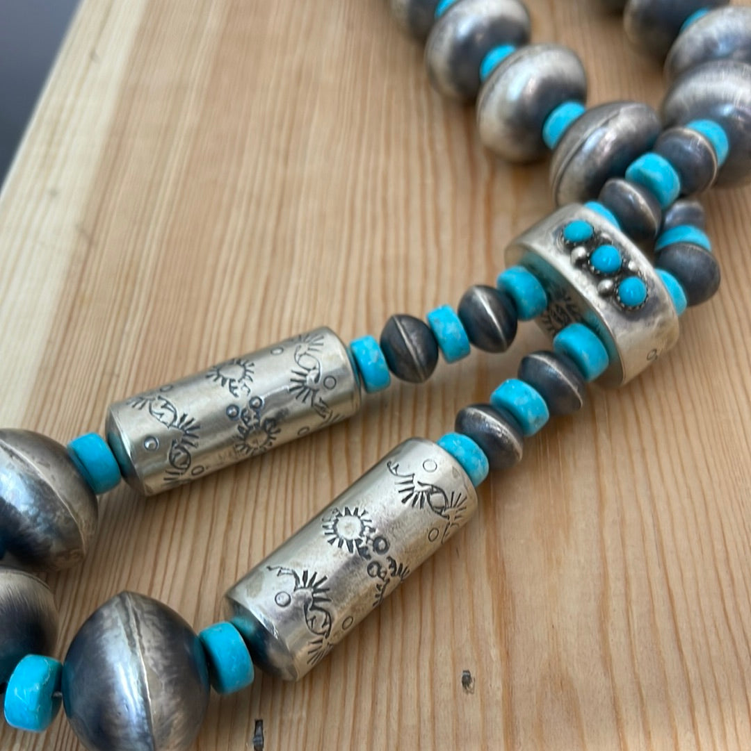 Handmade Navajo Pearls - 30" Necklace & Earring Set