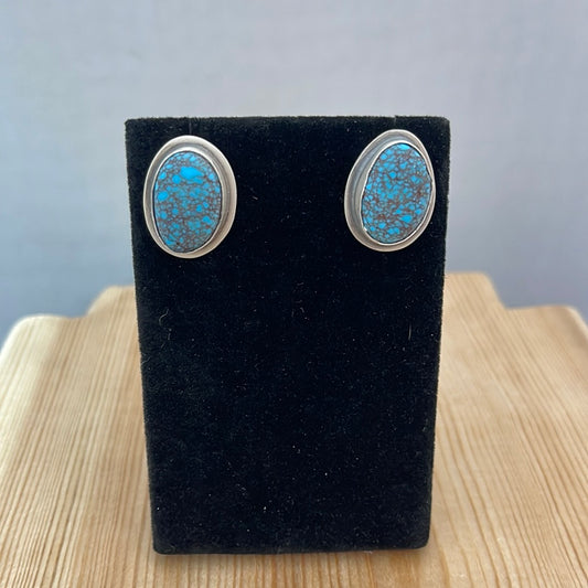 Egyptian Turquoise Oval Post Earrings