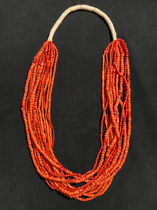 Vintage Amazing Red Coral Santo Domingo Necklace