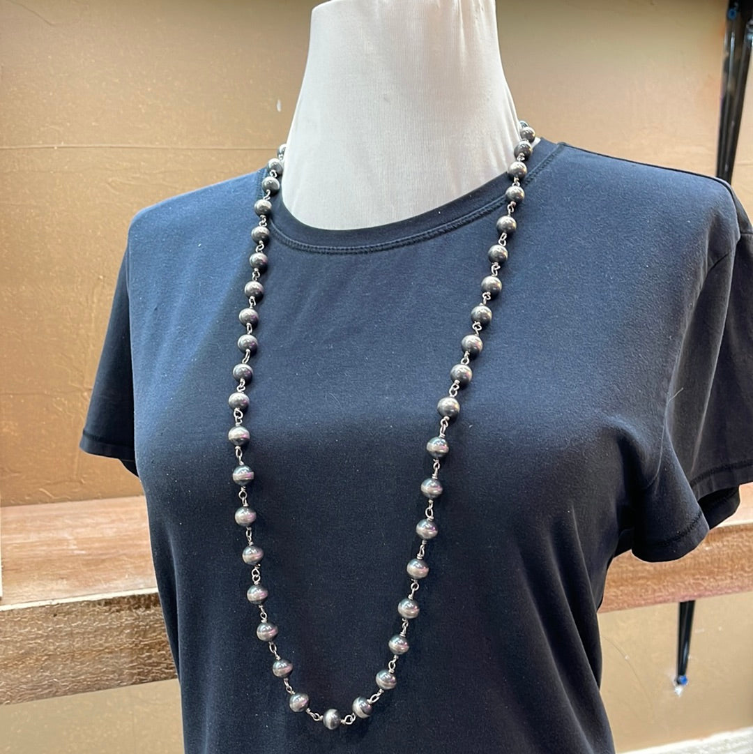 Navajo Pearl 10mm on a 36" Necklace