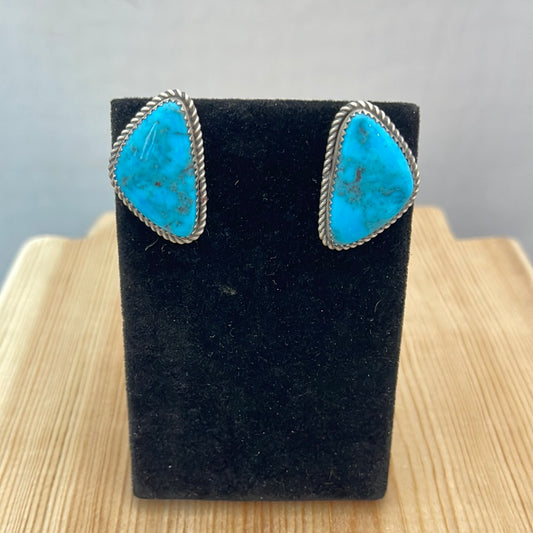 Kingman Turquoise Post Earrings