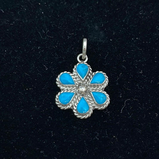 Petit Point Sleeping Beauty Turquoise Pendant
